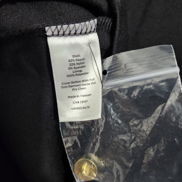 Talbots Black Dress with Leopard Accents Size 12P New Without Tags - Picture 8 of 8